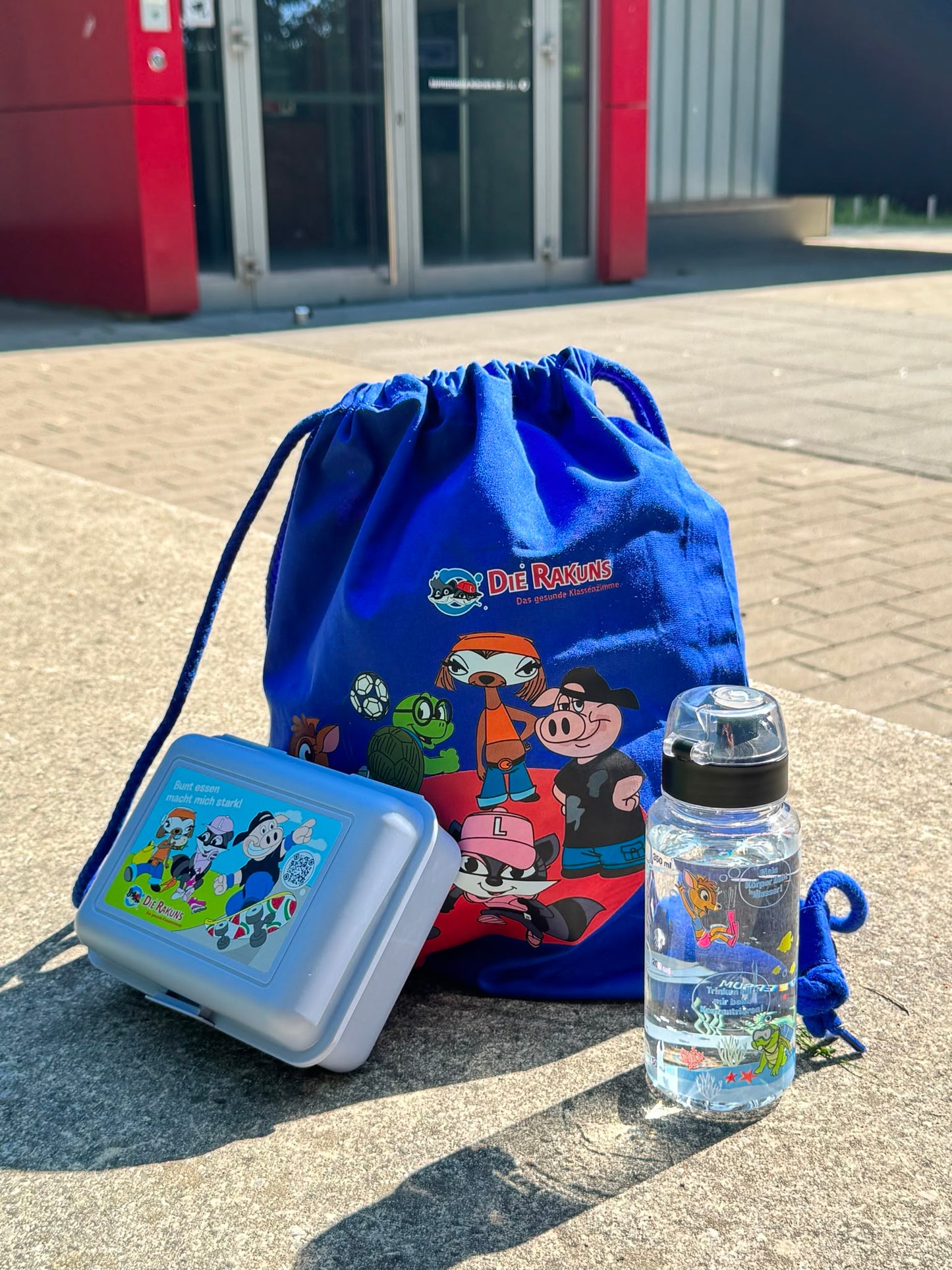 RAKUNS Schulstarterset – Brotzeitbox, Trinkflasche & Turnbeutel